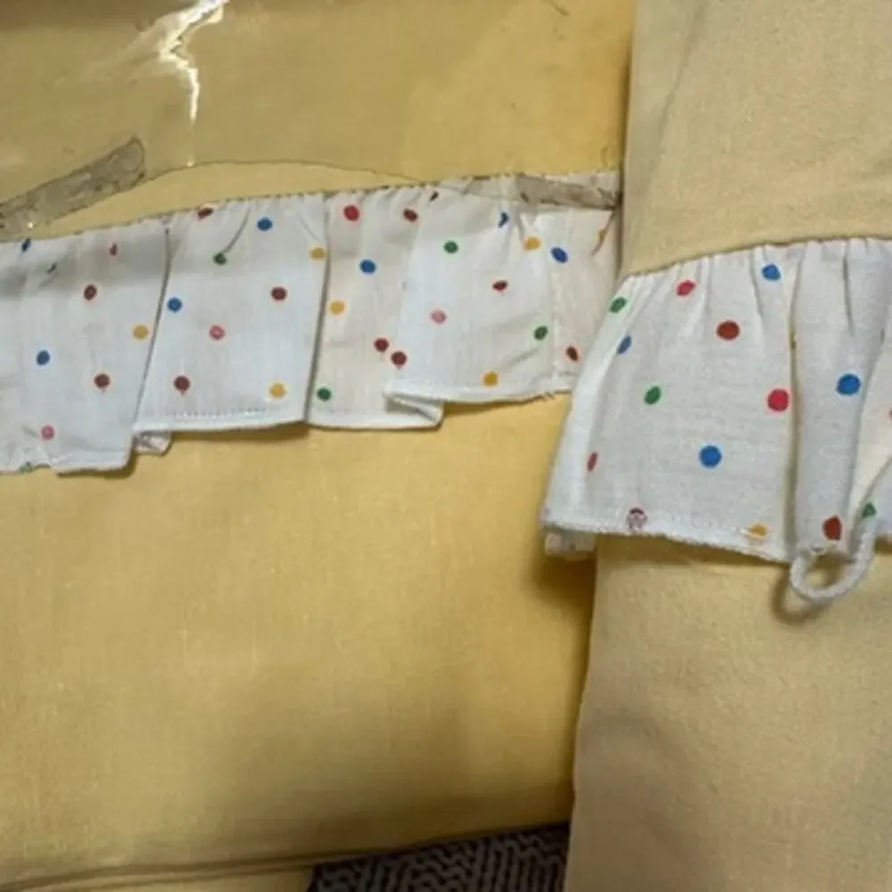 MCM Vintage 50s 60s yellow twin size duvet cover pair